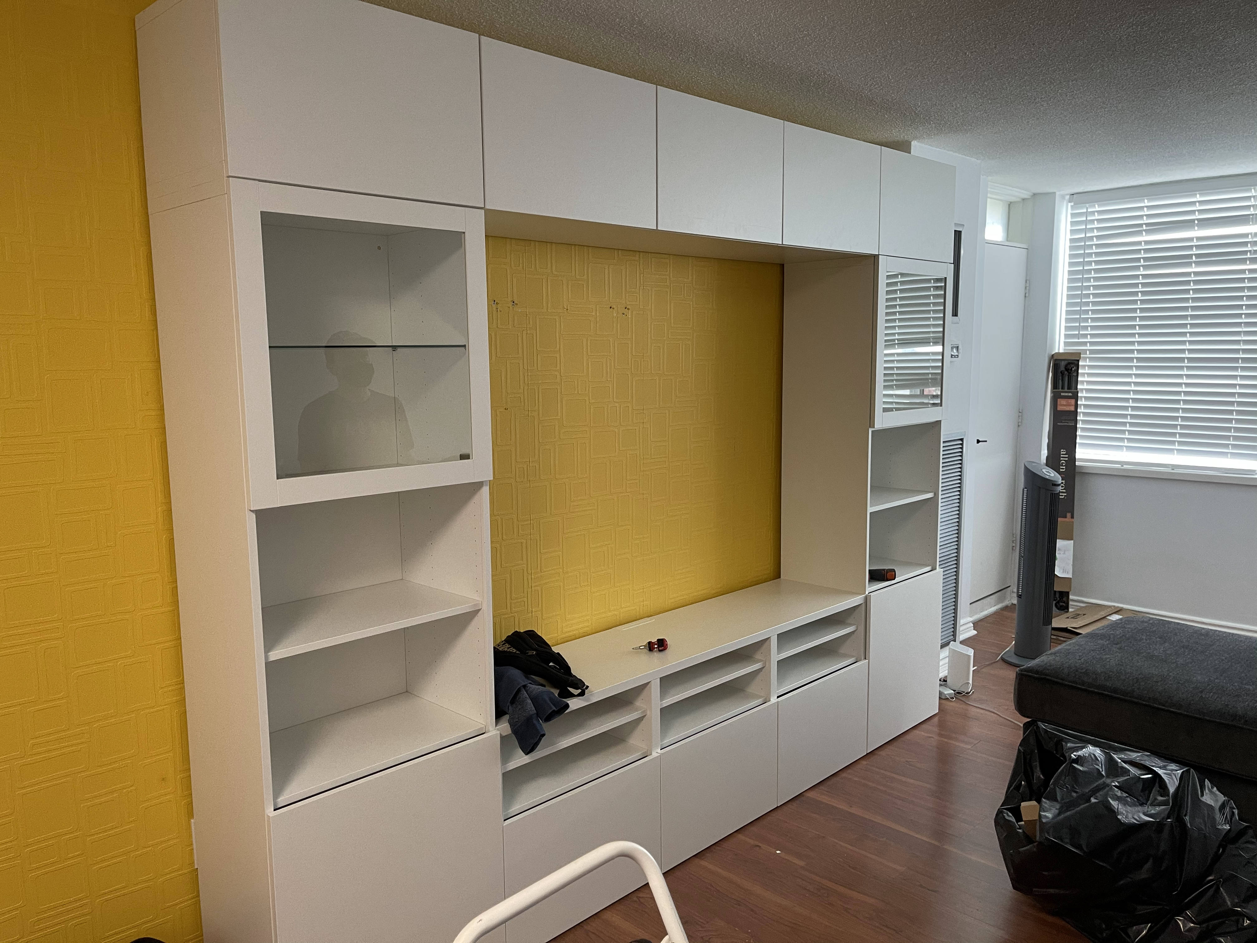 Ikea tv besta unit assemby by handyman